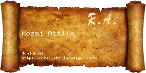 Rozsi Attila névjegykártya