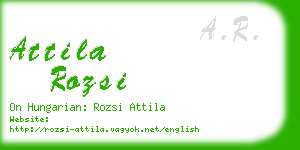 attila rozsi business card